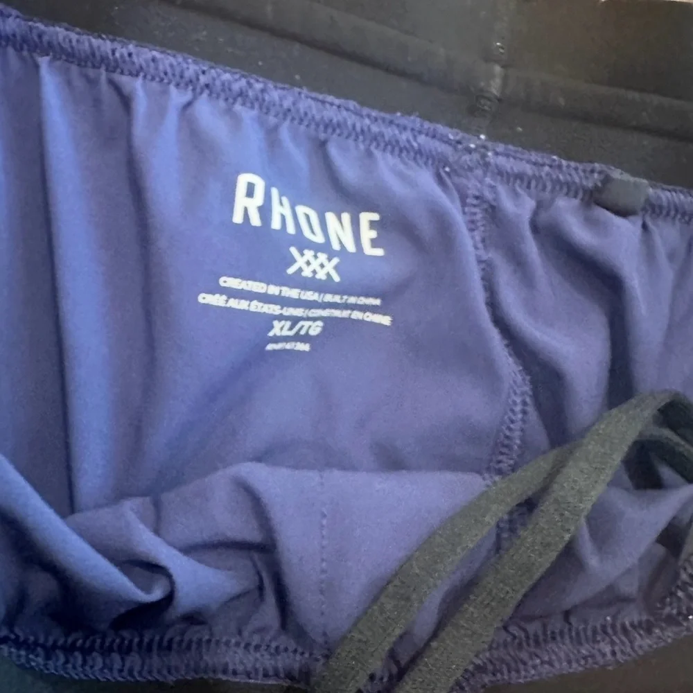 RHONE Men's Navy Blue shorts with Black‎ Waistband XL